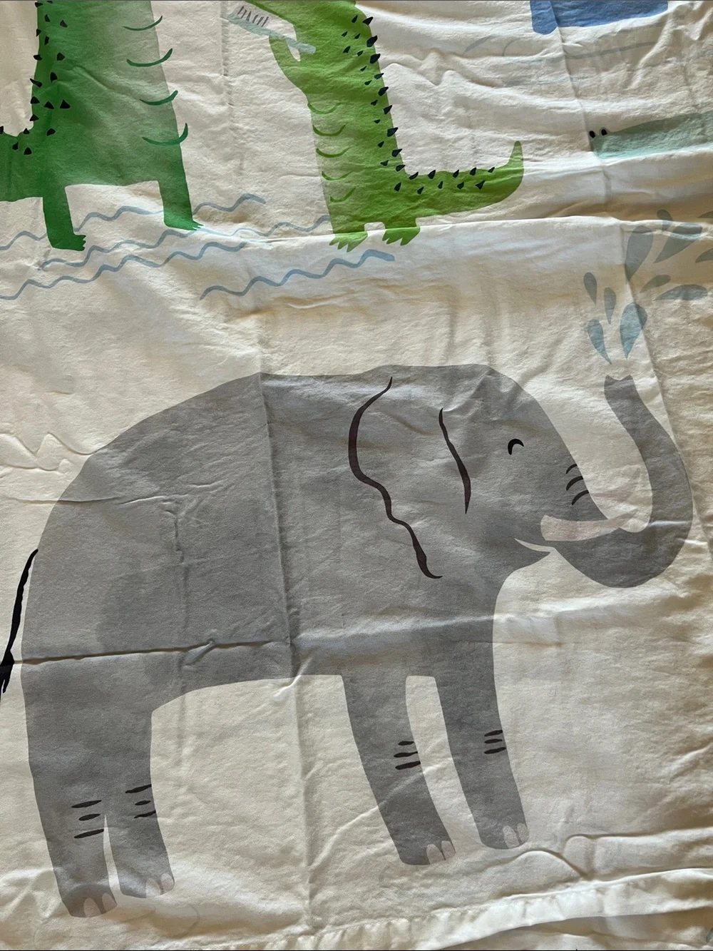 Pottery Barn Kids fabric shower curtain
